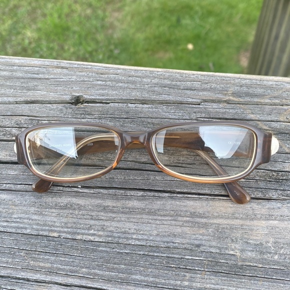 Michael Kors Brown Rectangular Glasses Frames MK Medallion 52[]15 135 - Picture 5 of 16